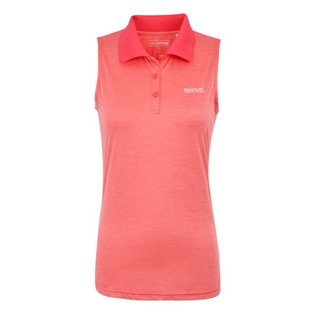 Regatta Womens/Ladies Tima II Sleeveless Polo Shirt / Peach Bloom